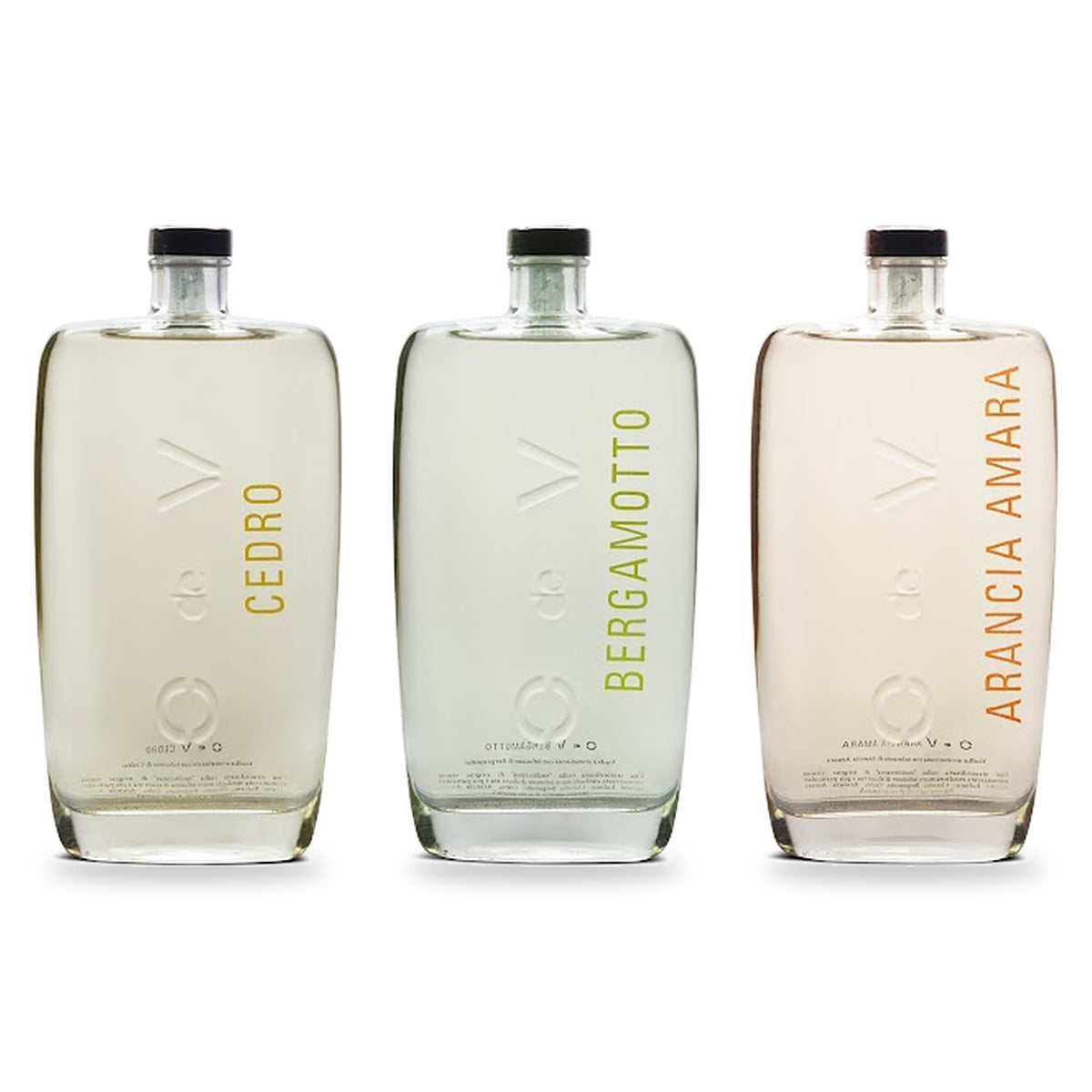 Wodka-Trio „Agrumi": O de V Citron, Bergamotte und Bitter Orange